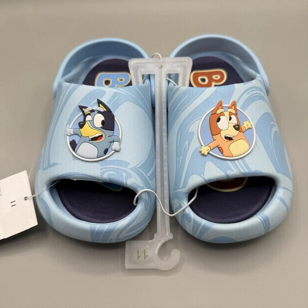 NWT Bluey & Bingo Toddler Mismatch Slides Sandals Ground‎ Up Size 11 Boys Girls